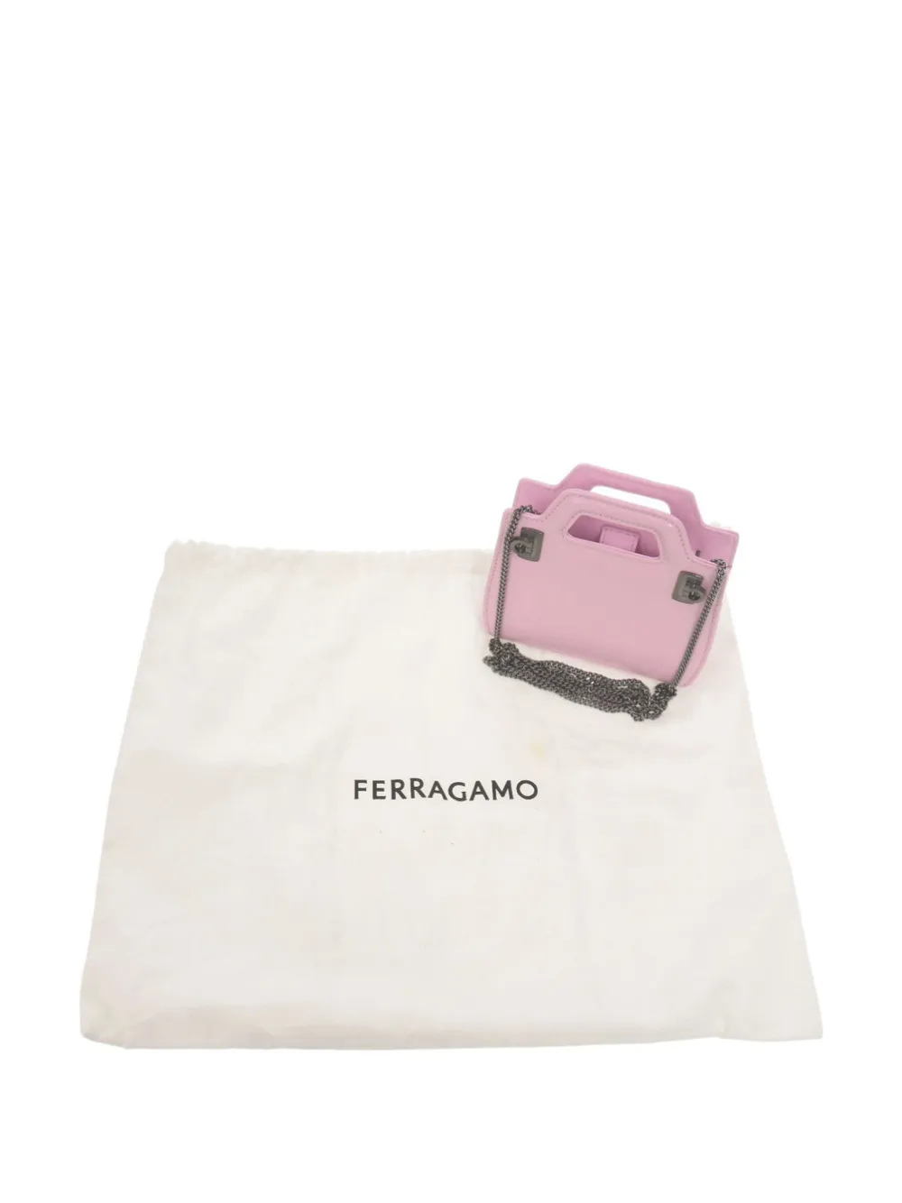 Ferragamo Pre-owned Bolso Satchel Wanda Mini De Piel De Becerro Cepillada Con Asa Superior 2021-2025 - Rosa 