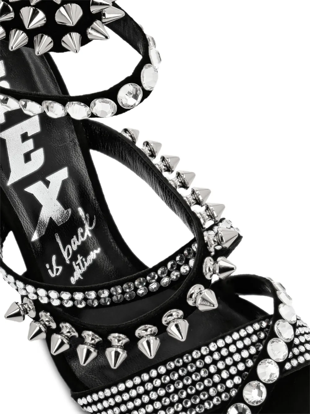 Philipp Plein crystal-embellished high-heel sandals Zwart