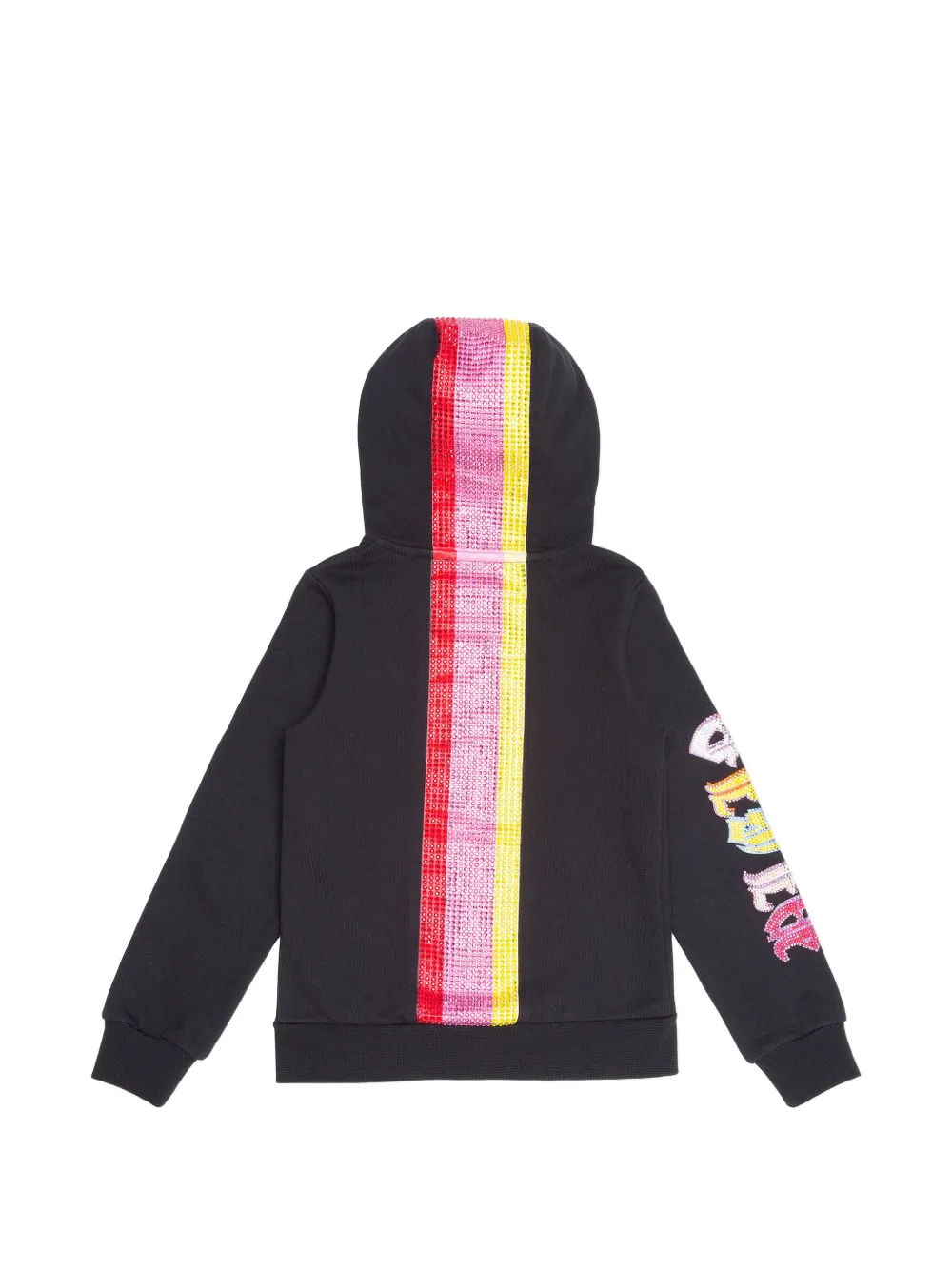 Philipp Plein Junior Hoodie verfraaid met stras Zwart