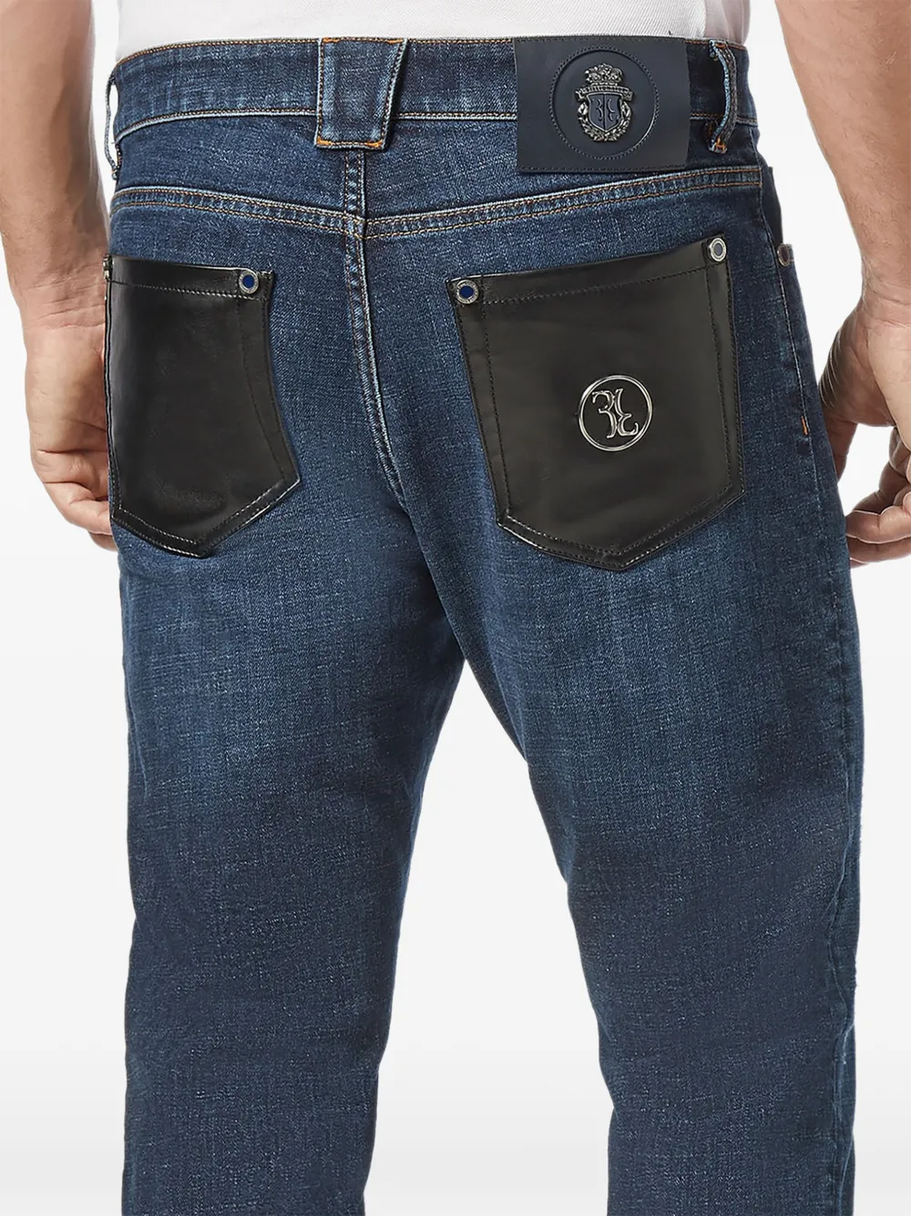 Billionaire Straight jeans met zak Blauw