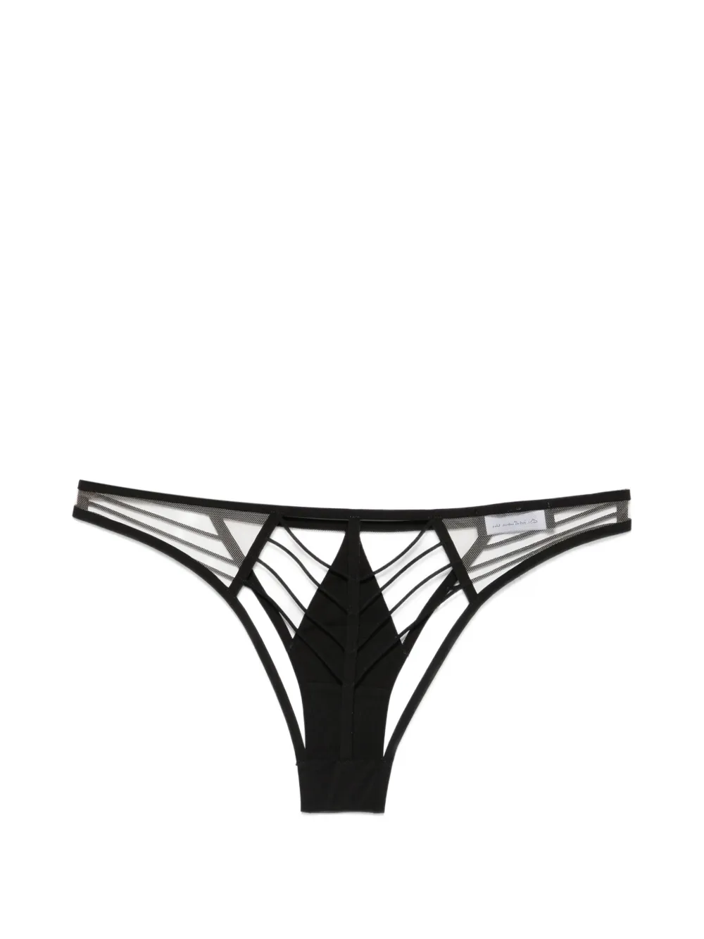 Rick Owens Temple Runway slip van stretch nylon en nylon tule Zwart