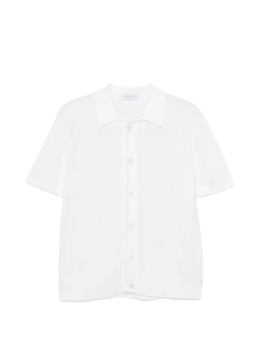 Daniele Fiesoli short-sleeve knitted shirt - Bianco
