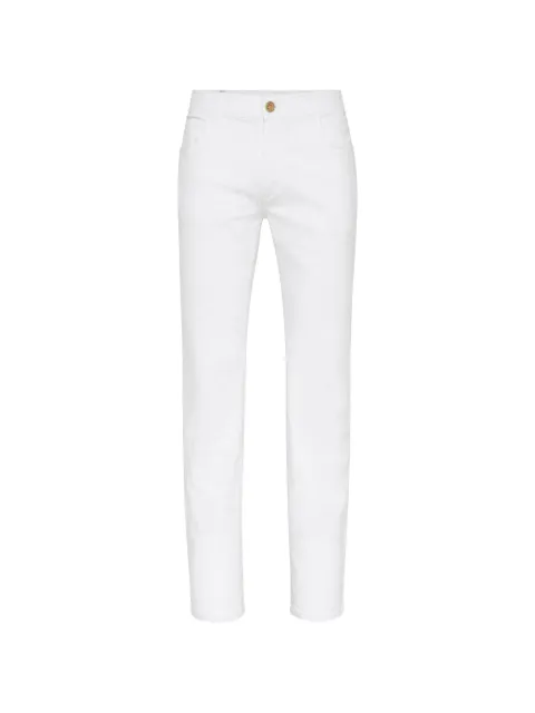 Billionaire logo-embroidered jeans