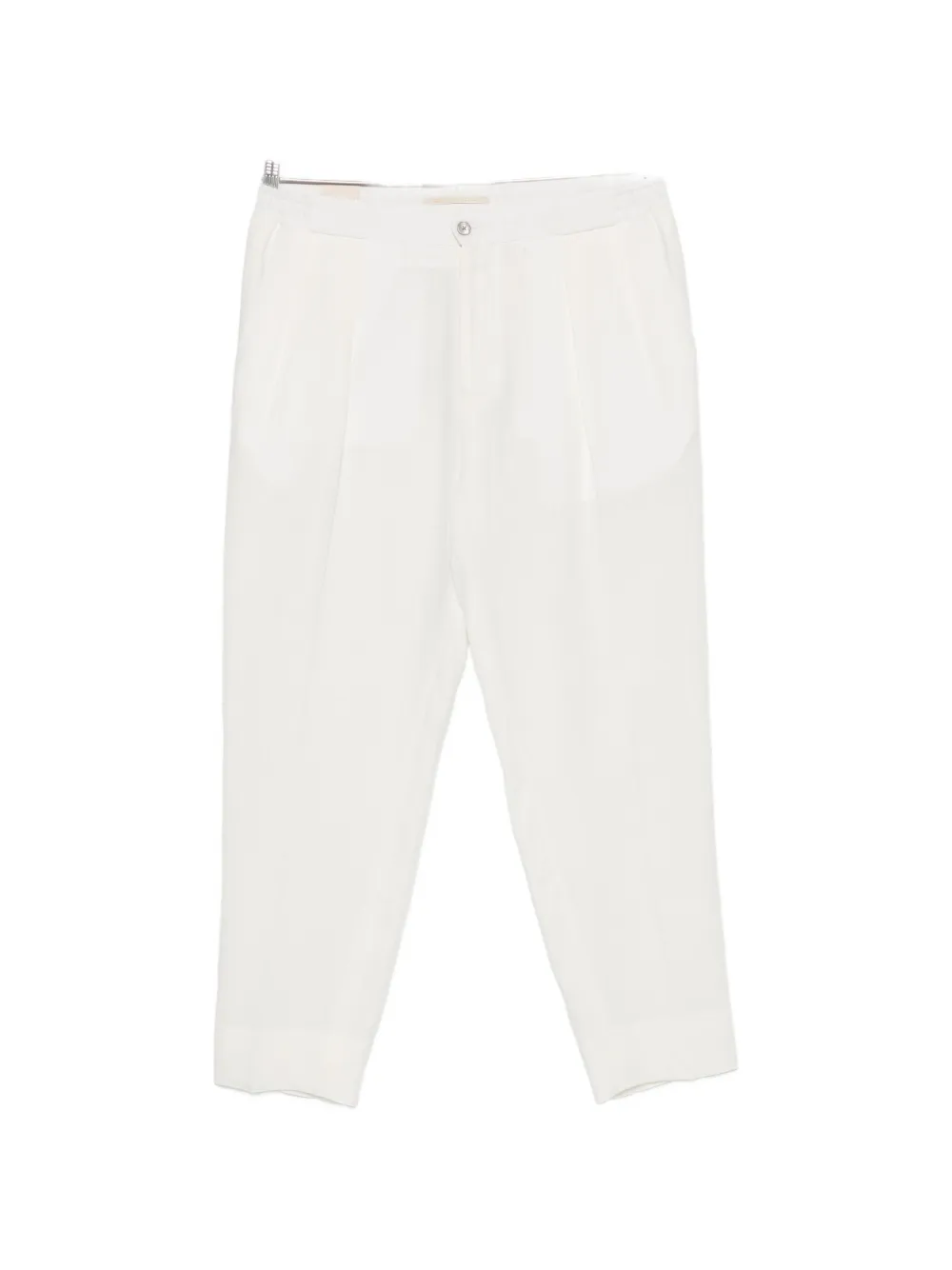Briglia 1949 PortobelloS pleated cropped trousers - Bianco