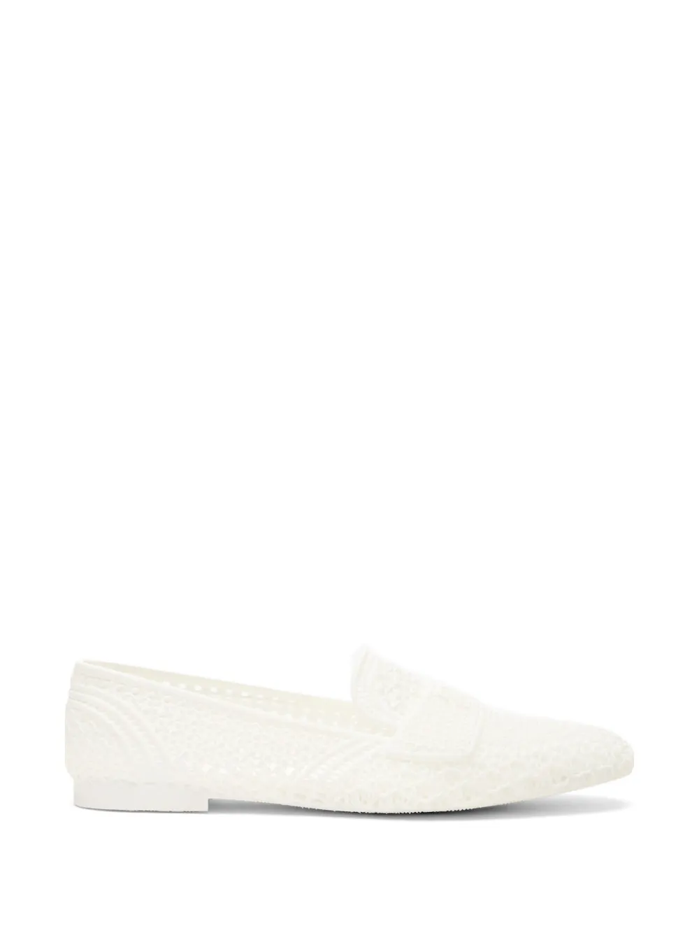 Casadei tonal-effect braided loafers - Bianco