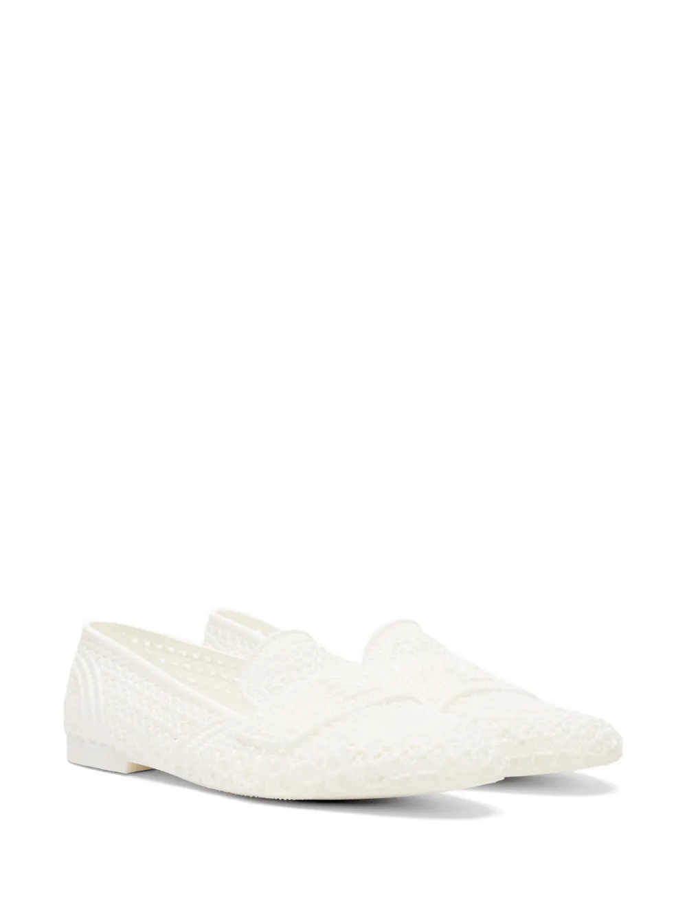 Casadei tonal-effect braided loafers Wit
