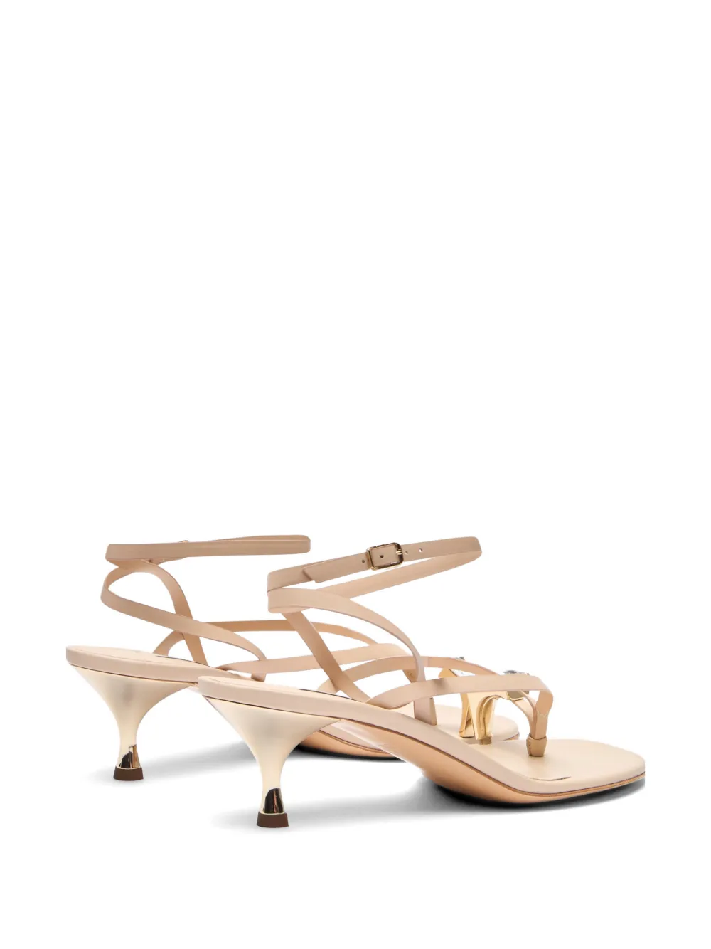 Casadei Julia leather sandals Beige