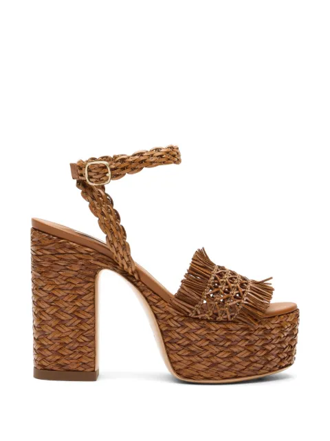Casadei fringed heeled sandals 