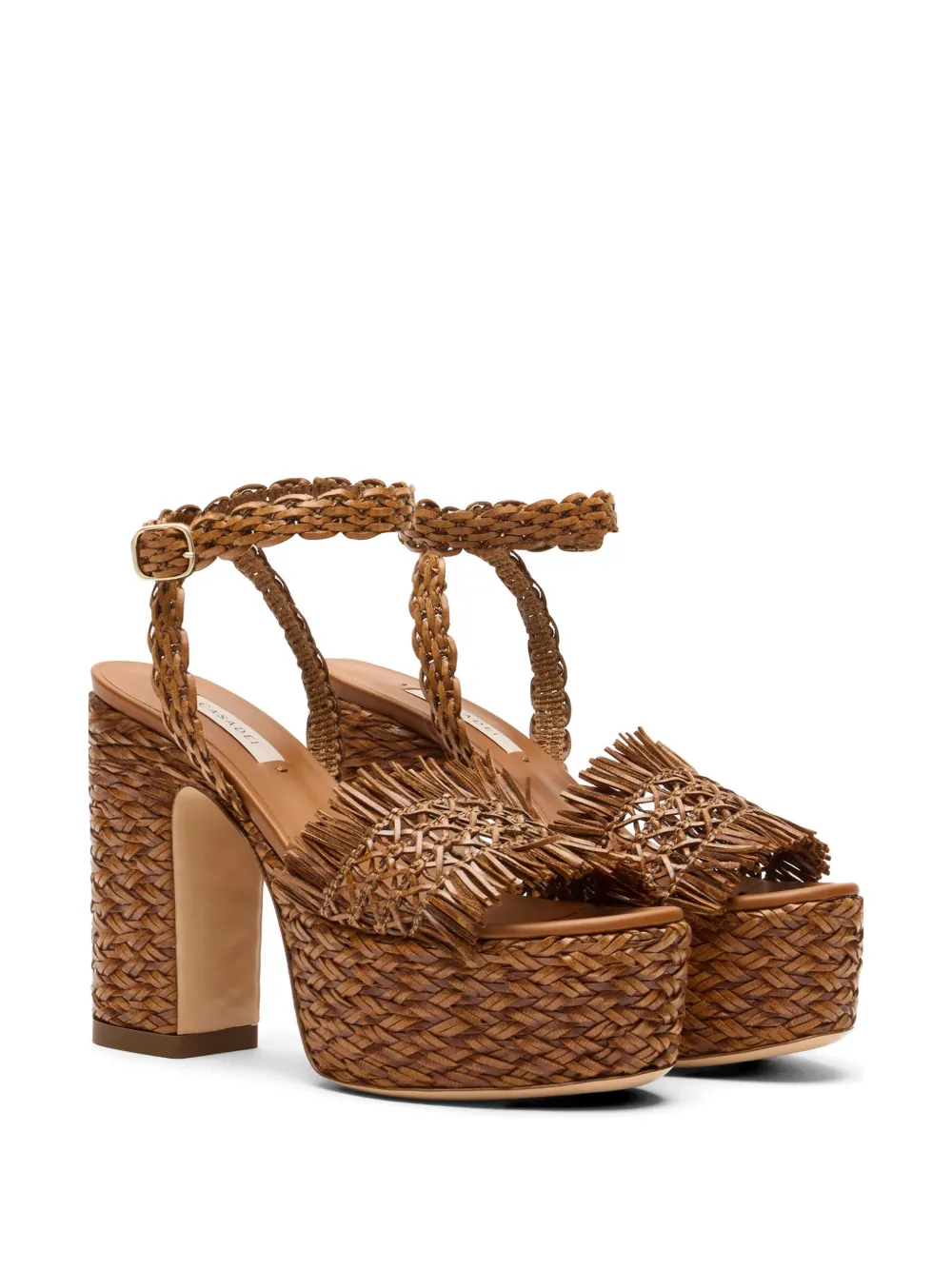 Casadei fringed heeled sandals Bruin