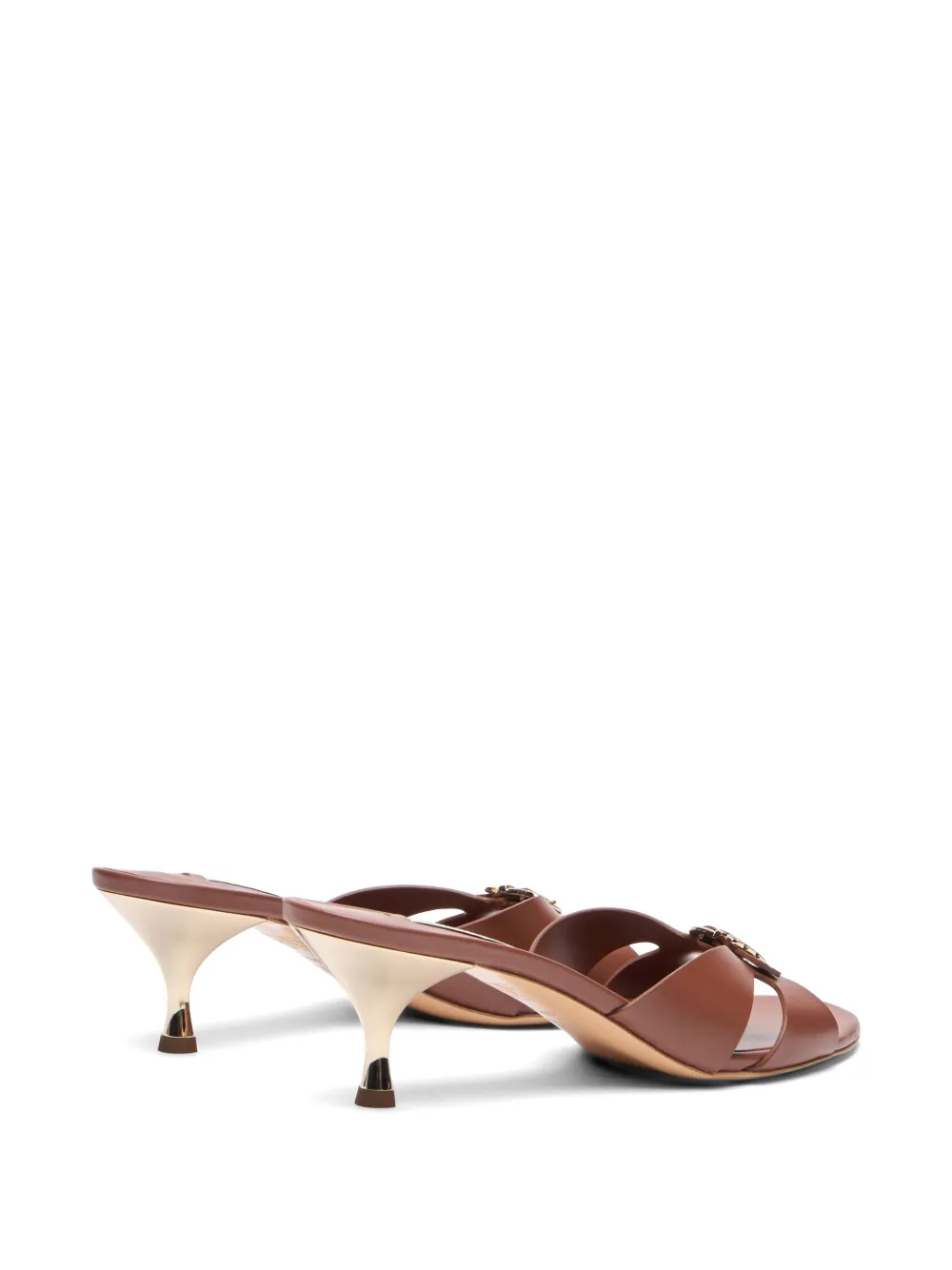 Casadei Julia buckle-upper leather heeled sandals Bruin