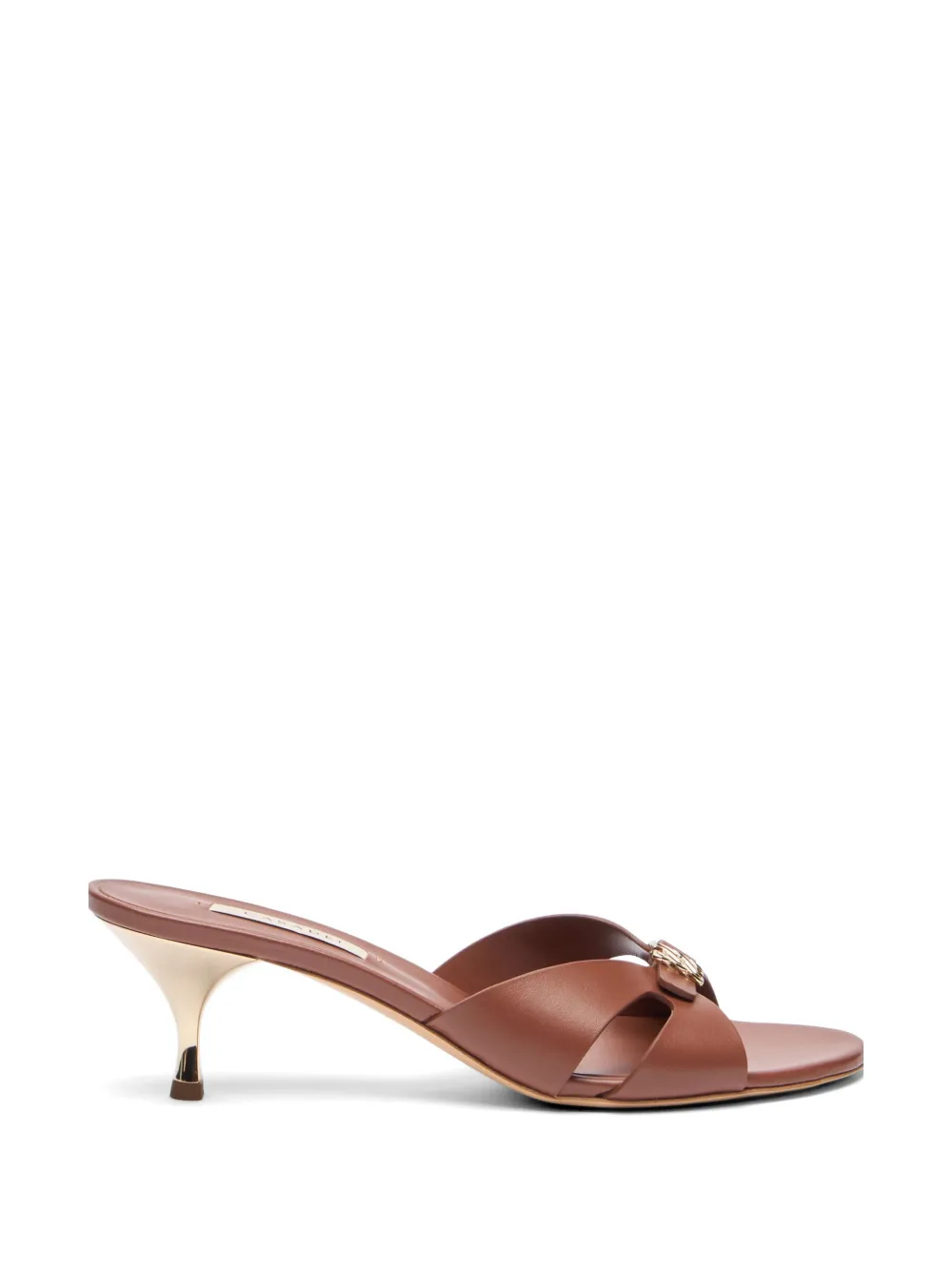 Casadei Julia buckle-upper leather heeled sandals Bruin