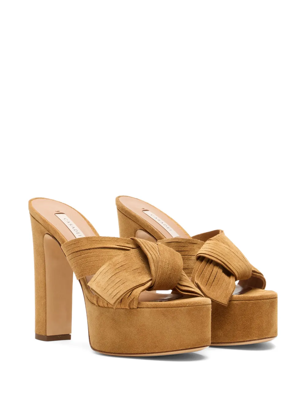 Casadei Patty knotted platform sandals Beige