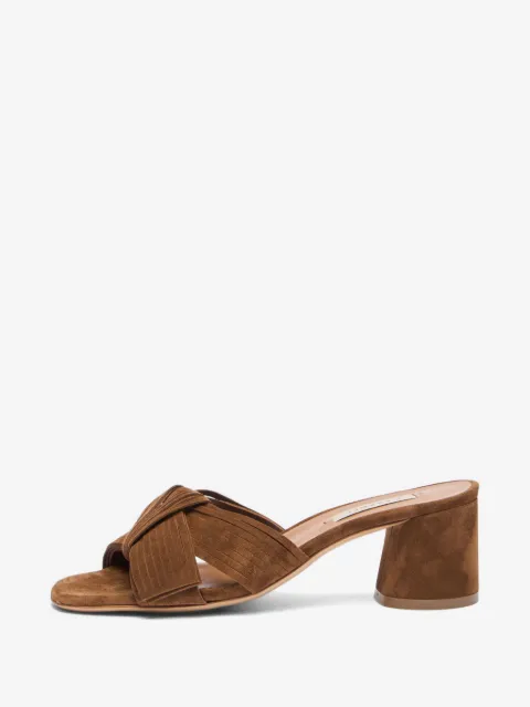 Casadei Cleo Xanadou knotted suede mules