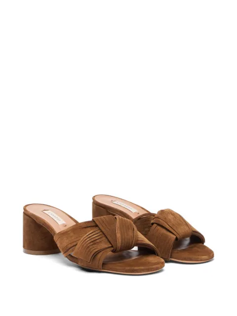 Casadei Cleo Xanadou knotted suede mules