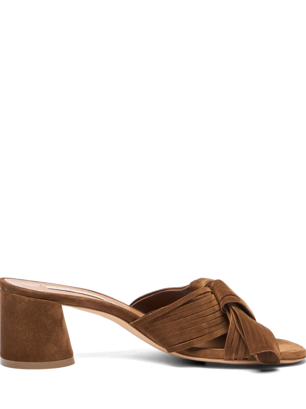 Casadei Cleo Xanadou geknoopte suède muiltjes Bruin