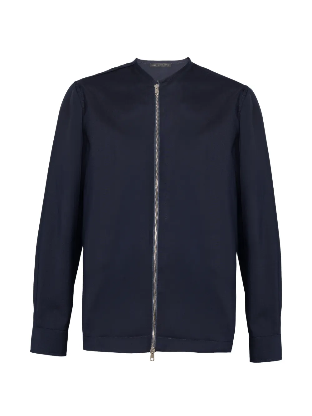 Low Brand collarless zip-up jacket - Blau