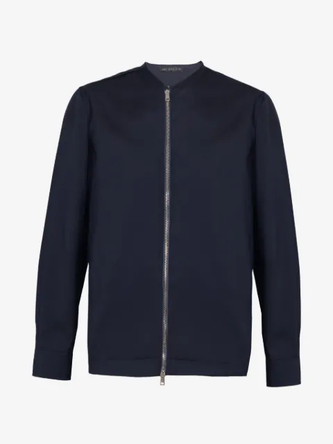 Low Brand collarless zip-up jacket