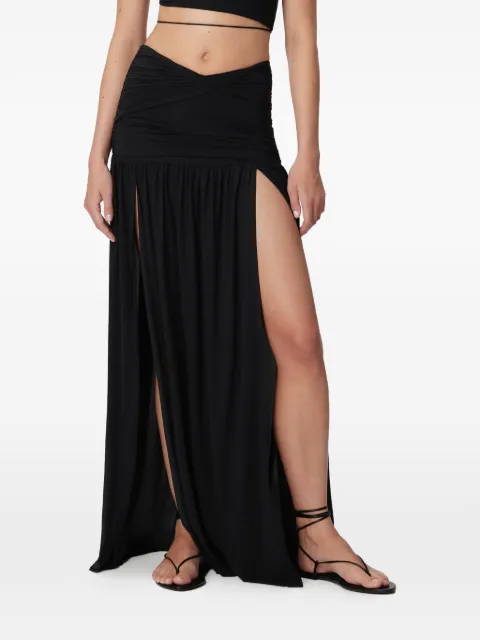 Amazuìn gathered side-slit skirt