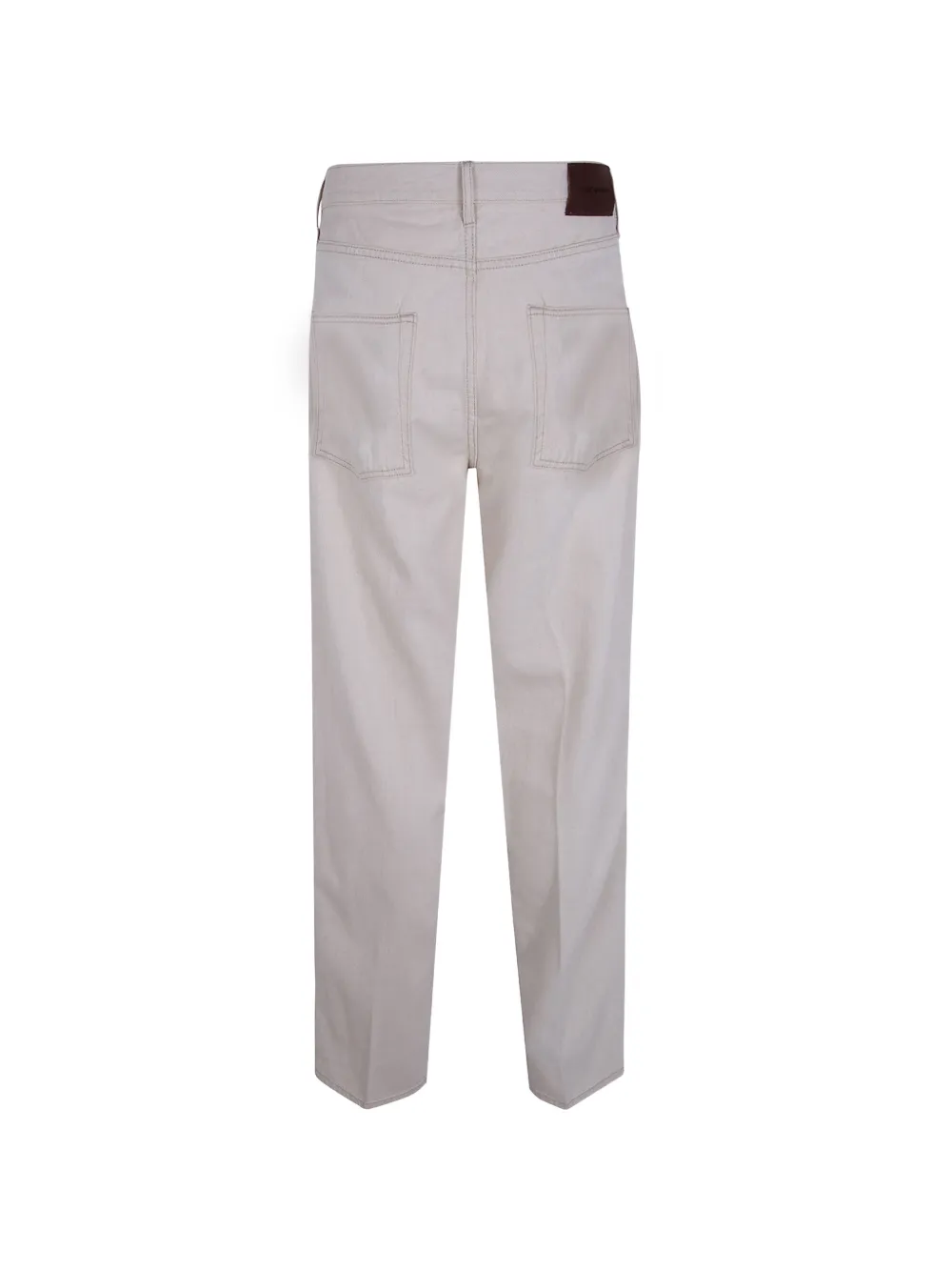 Emporio Armani Geplooide jeans met logopatch Beige