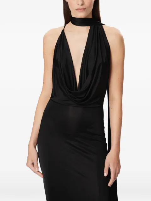Amazuìn halterneck draped dress
