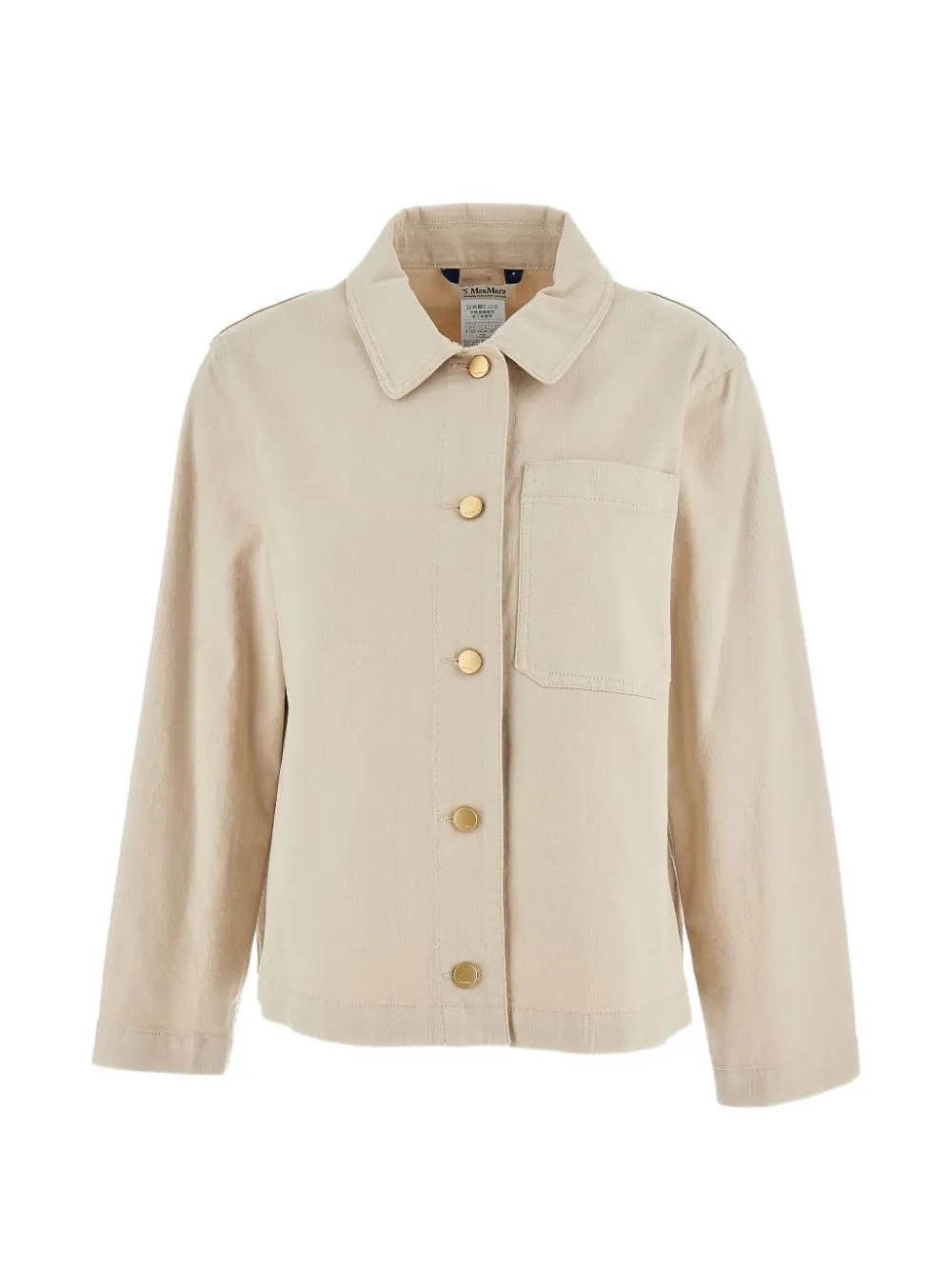 'S Max Mara button pocket cotton jacket - Toni neutri