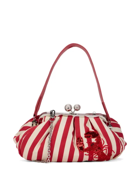 Weekend Max Mara medium Wkagerusia lobster-patch striped clutch bag