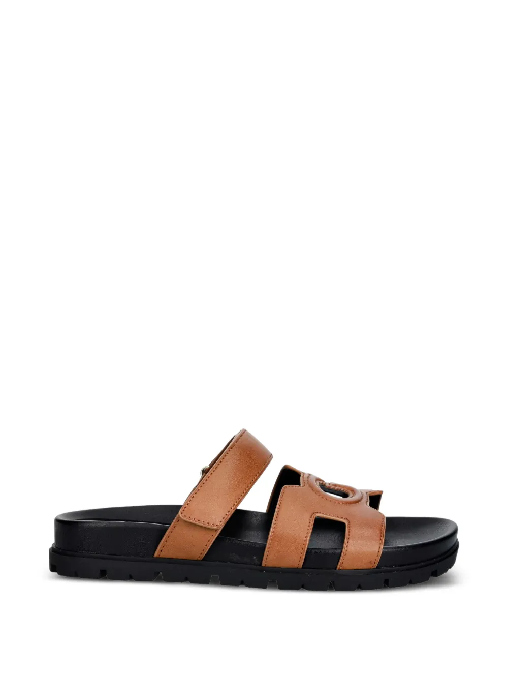 GUESS USA Fashiey logo-patch touch-strap sandals - Marrone
