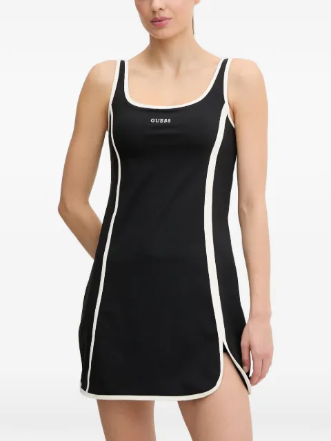 GUESS USA logo-print contrast-trim mini dress and panties set