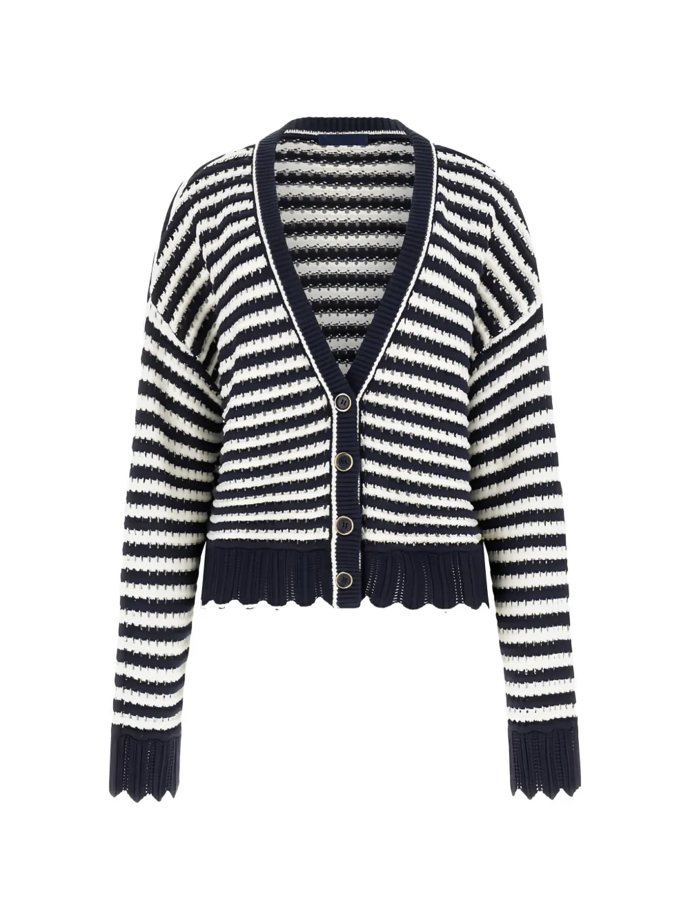 GUESS USA Gestreept vest met gewelfde zoom Blauw