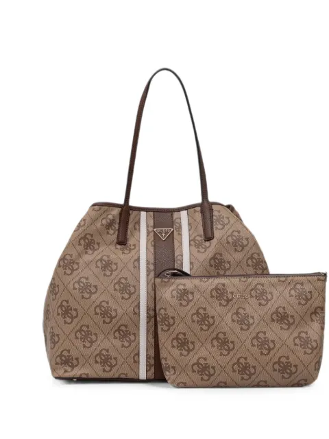 GUESS USA tote Victoria con monograma estampado y motivo de rayas