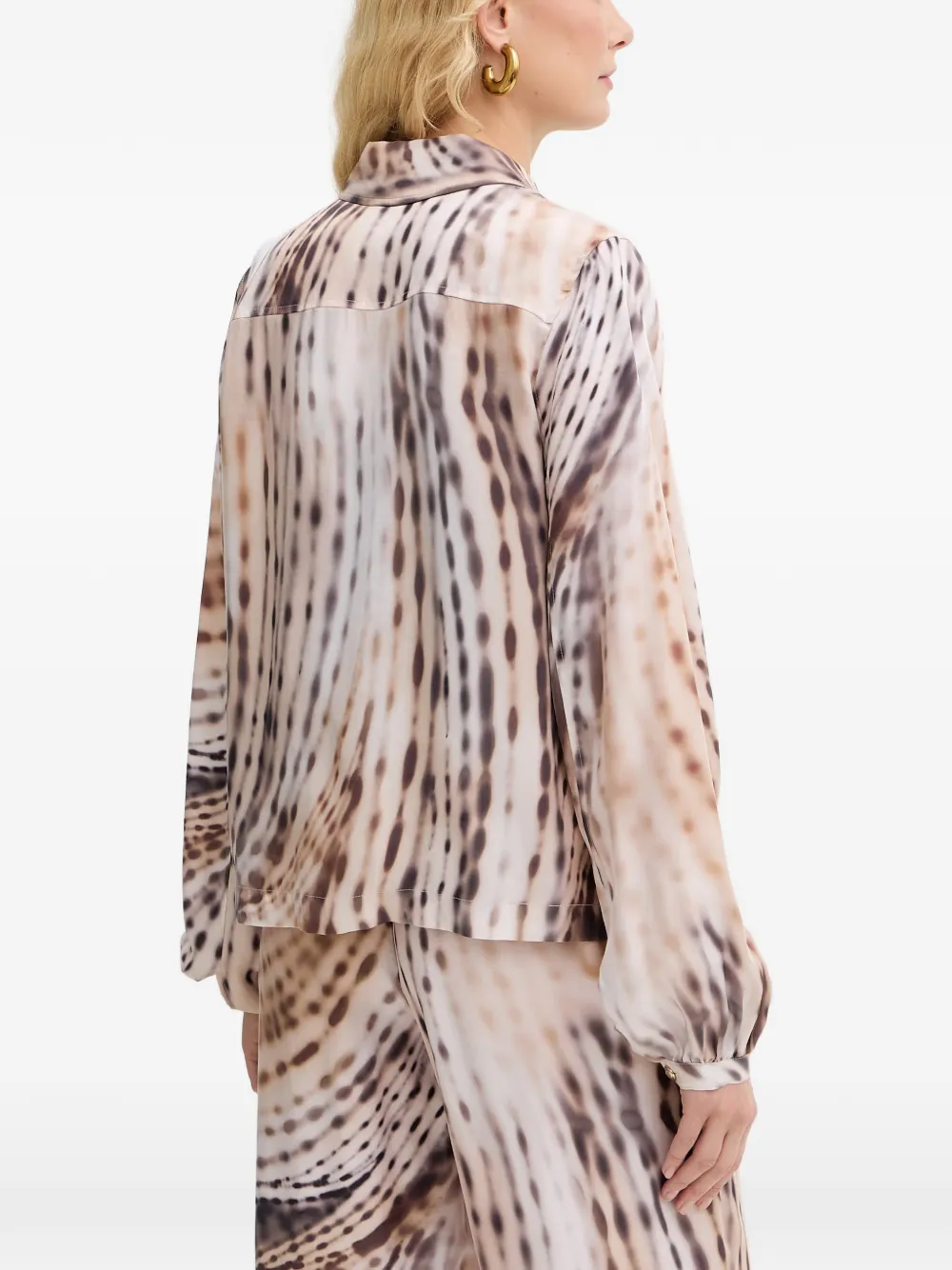 GUESS USA Blouse met abstracte print Beige