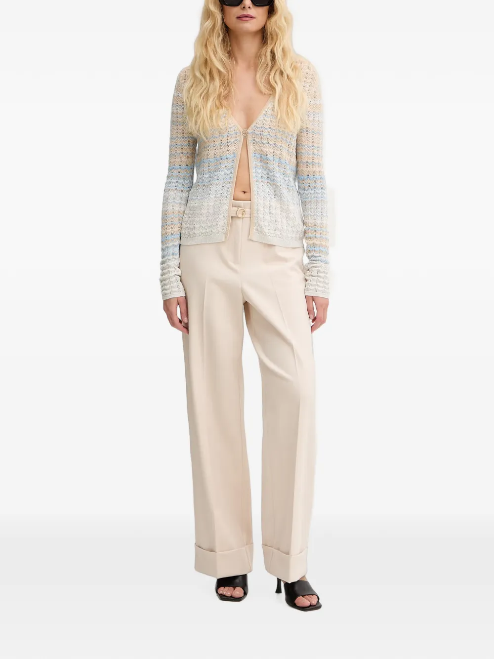 GUESS USA Broek met ceintuur Roze