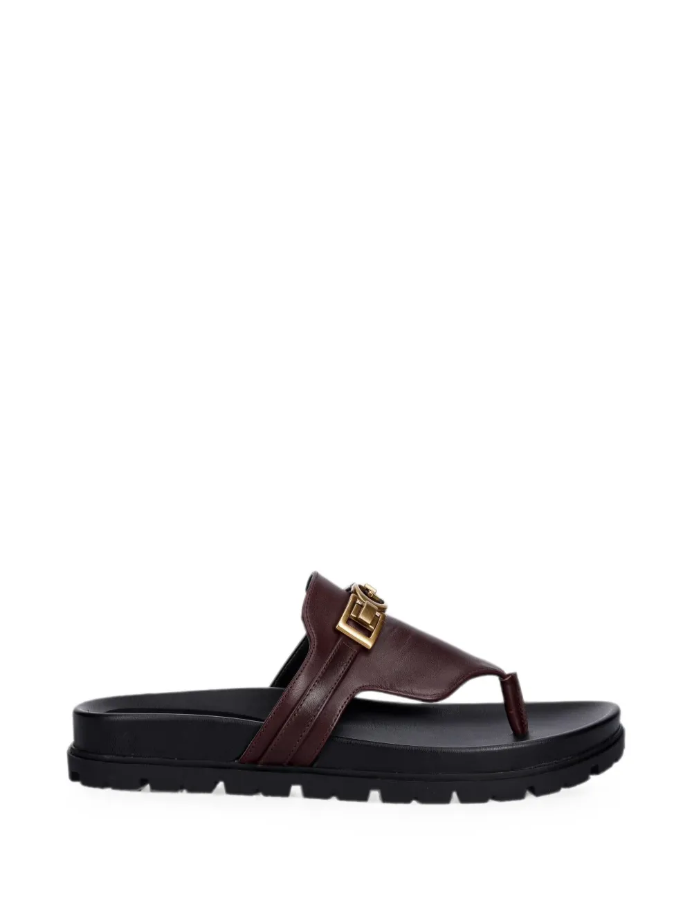 GUESS USA Farron logo-plaque thong sandals - Brown