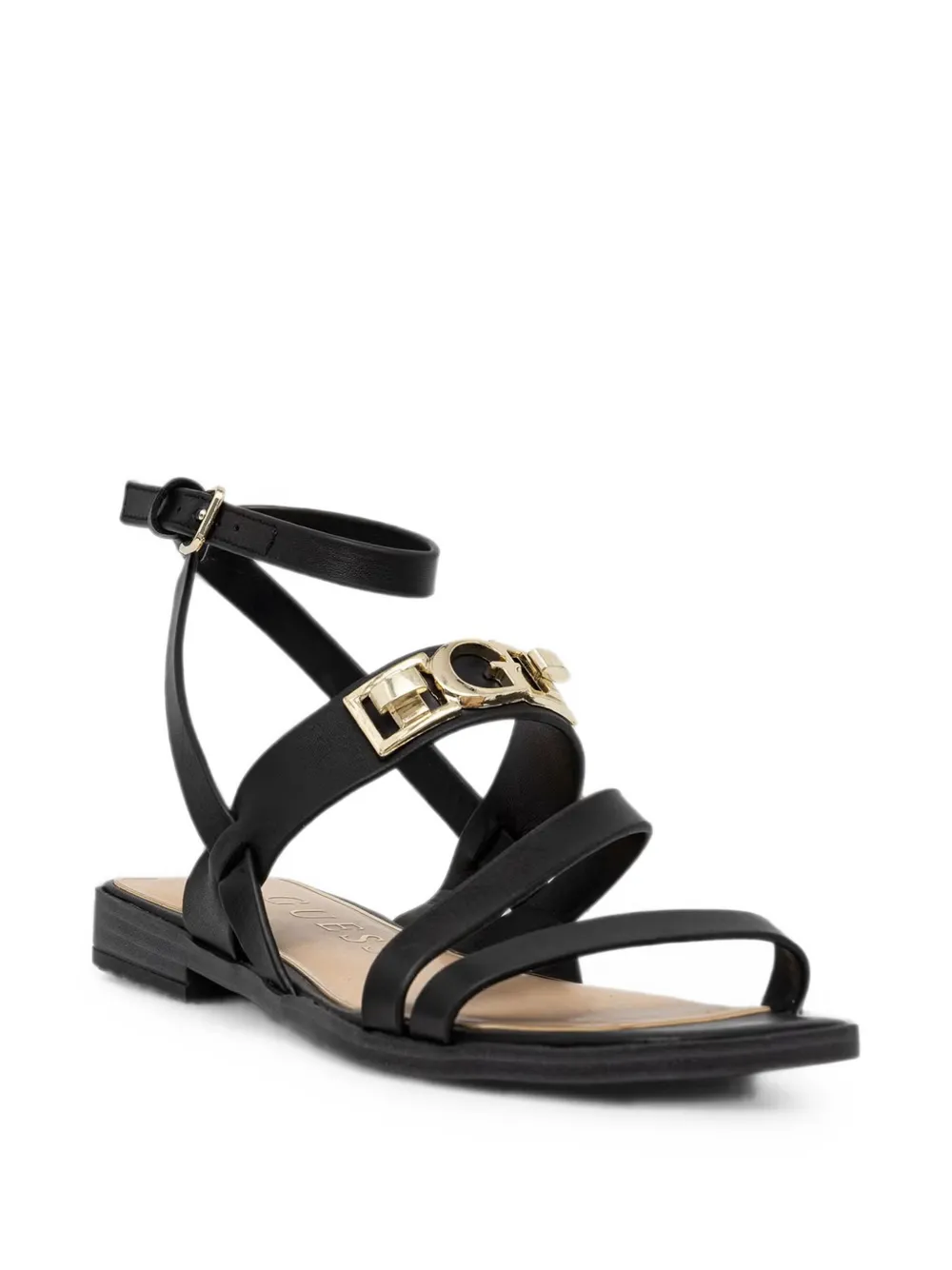GUESS USA Rula sandalen met logo-plakkaat en bandjes Zwart