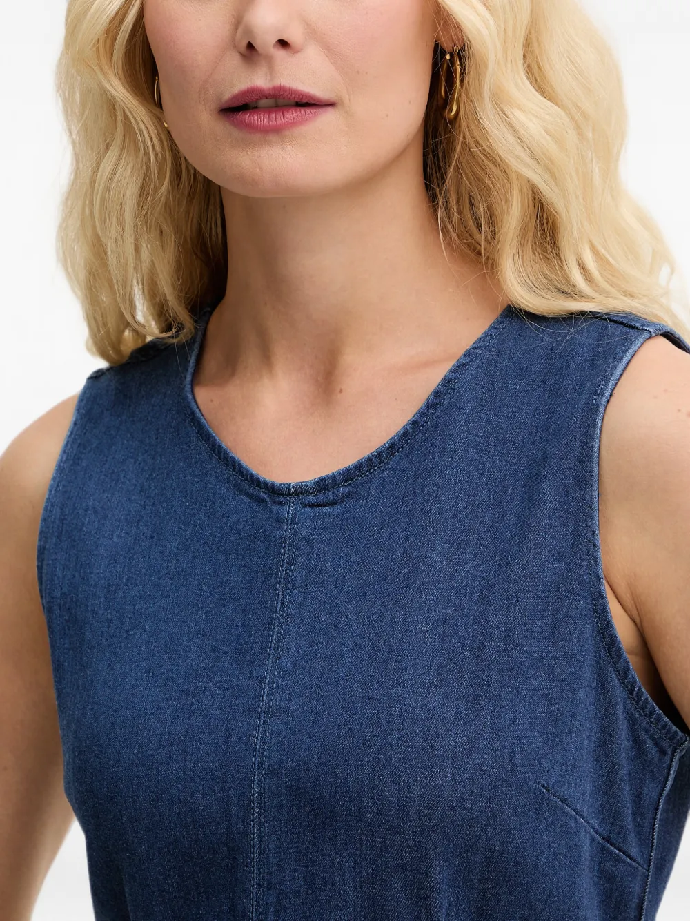 GUESS USA Mouwloze mini-jurk met vlakken Blauw
