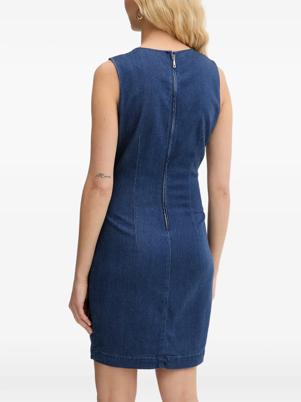 GUESS USA Mouwloze mini-jurk met vlakken Blauw