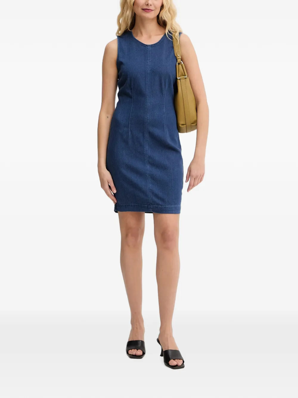 GUESS USA Mouwloze mini-jurk met vlakken Blauw