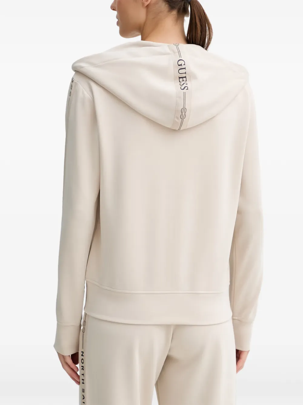 GUESS USA Hoodie met logoband Beige