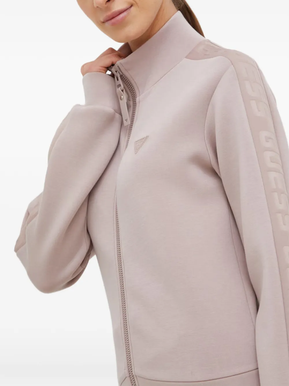 GUESS USA New Allie logo-tape zip-up sweatshirt Roze