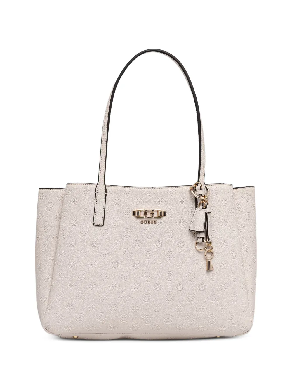 GUESS USA Anise logo-embossed charm-detail tote bag - Nude