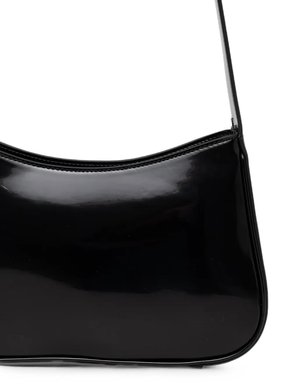 GUESS USA Arnela schoudertas met gelakte afwerking en logoplakkaat Zwart
