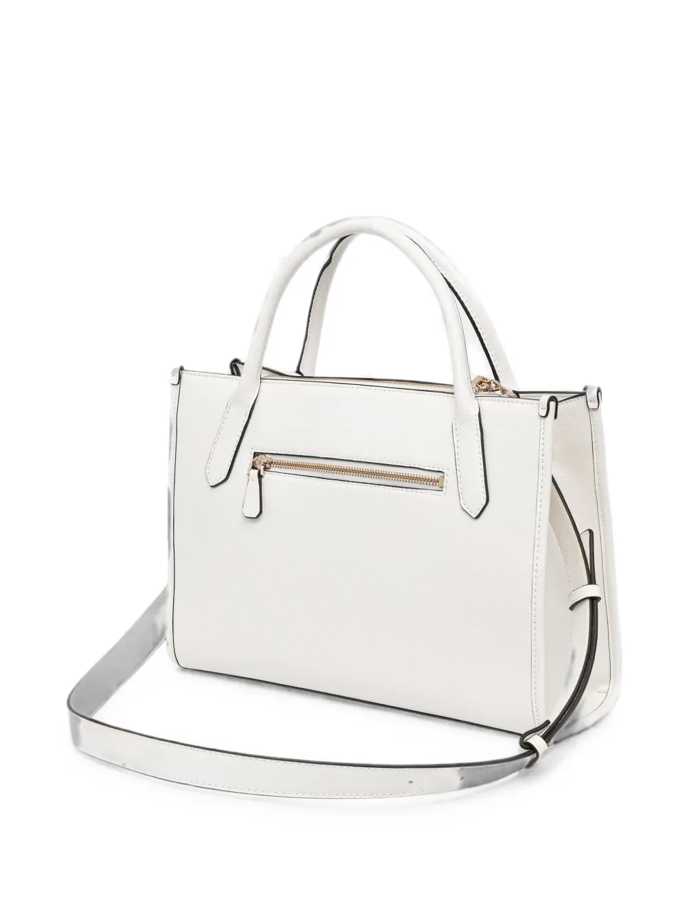 GUESS USA Isobel shopper met hartbedel en logoplakkaat Wit