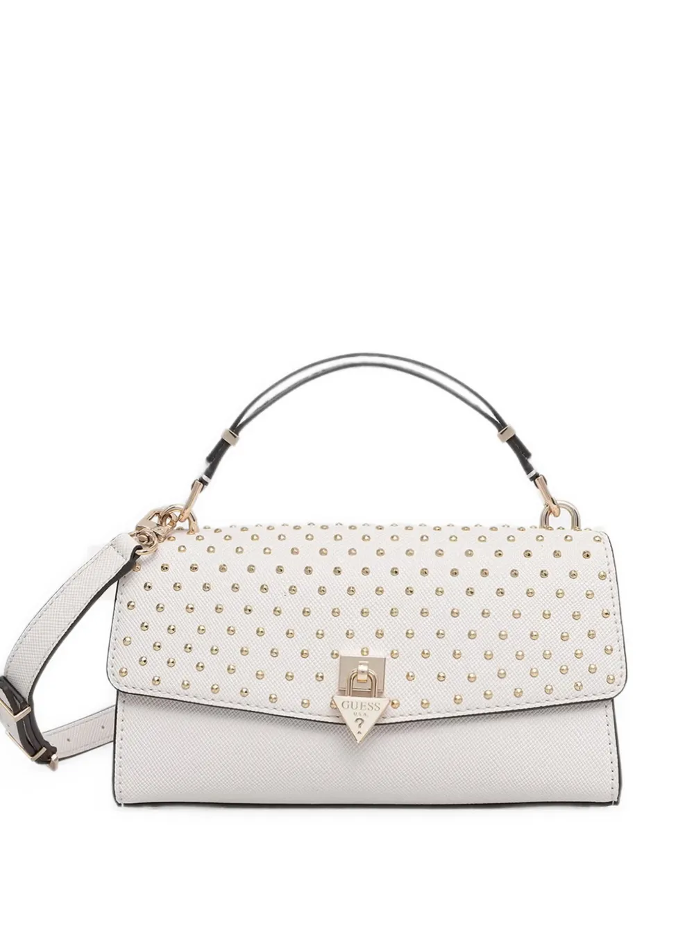 GUESS USA Patsie stud-embellished cross-body bag - Bianco