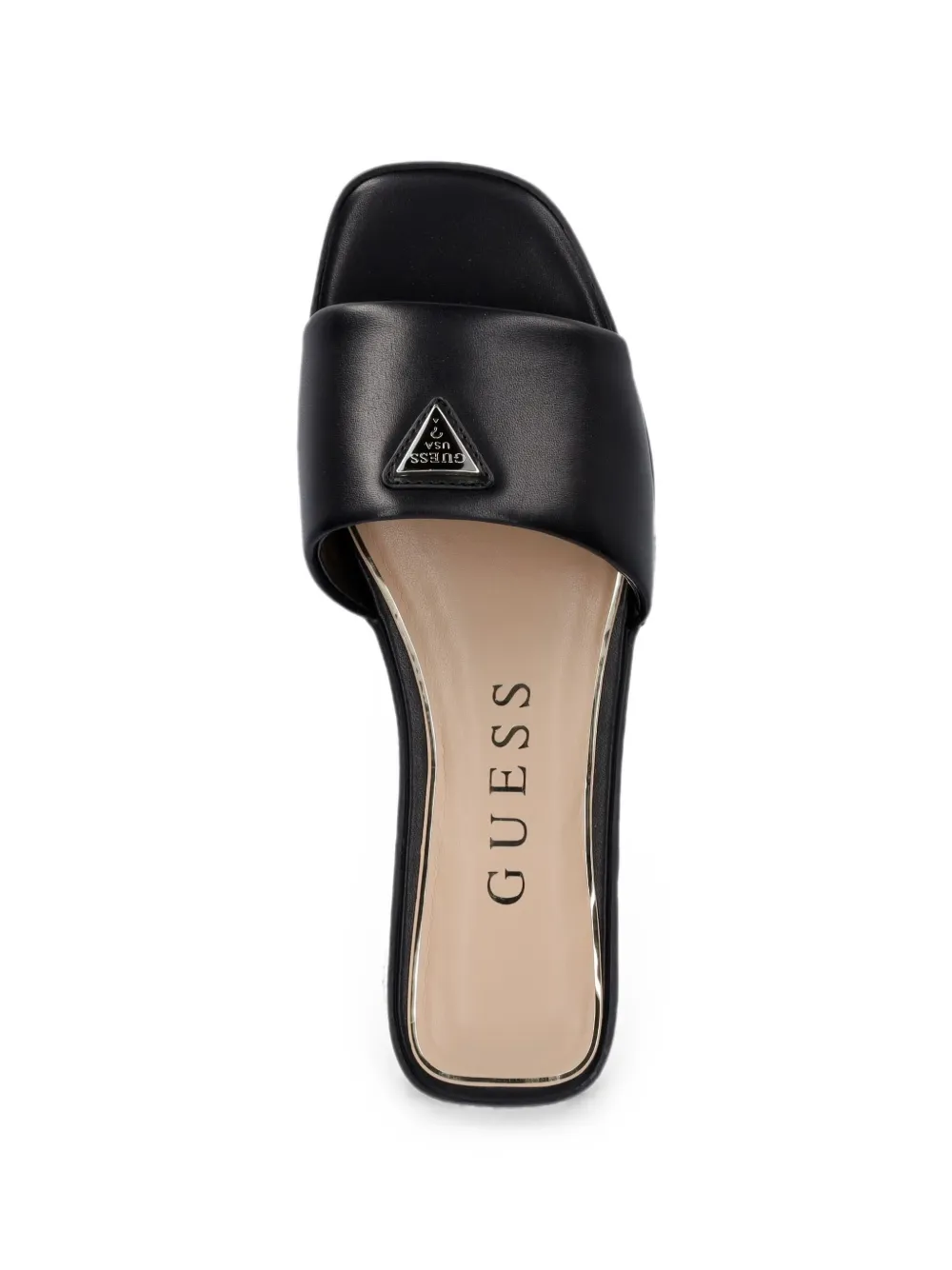GUESS USA Ramlan logo-plaque slides Zwart