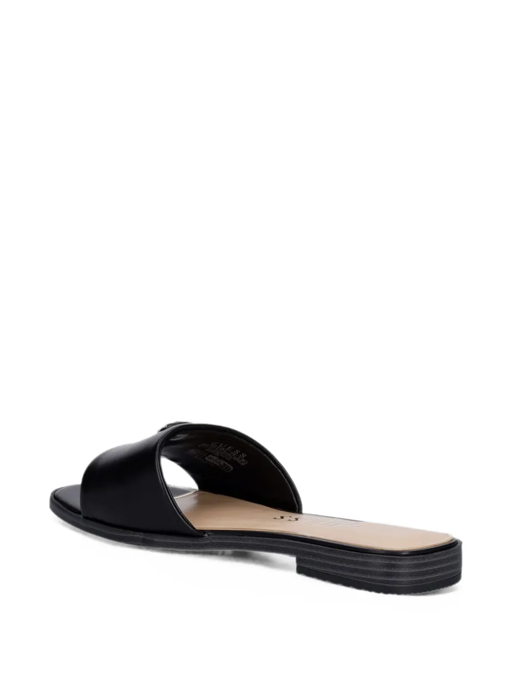 GUESS USA Ramlan logo-plaque slides Zwart