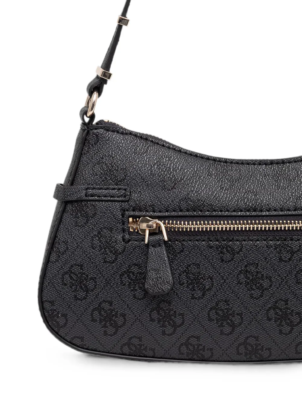 GUESS USA Leona schoudertas met monogramprint Zwart