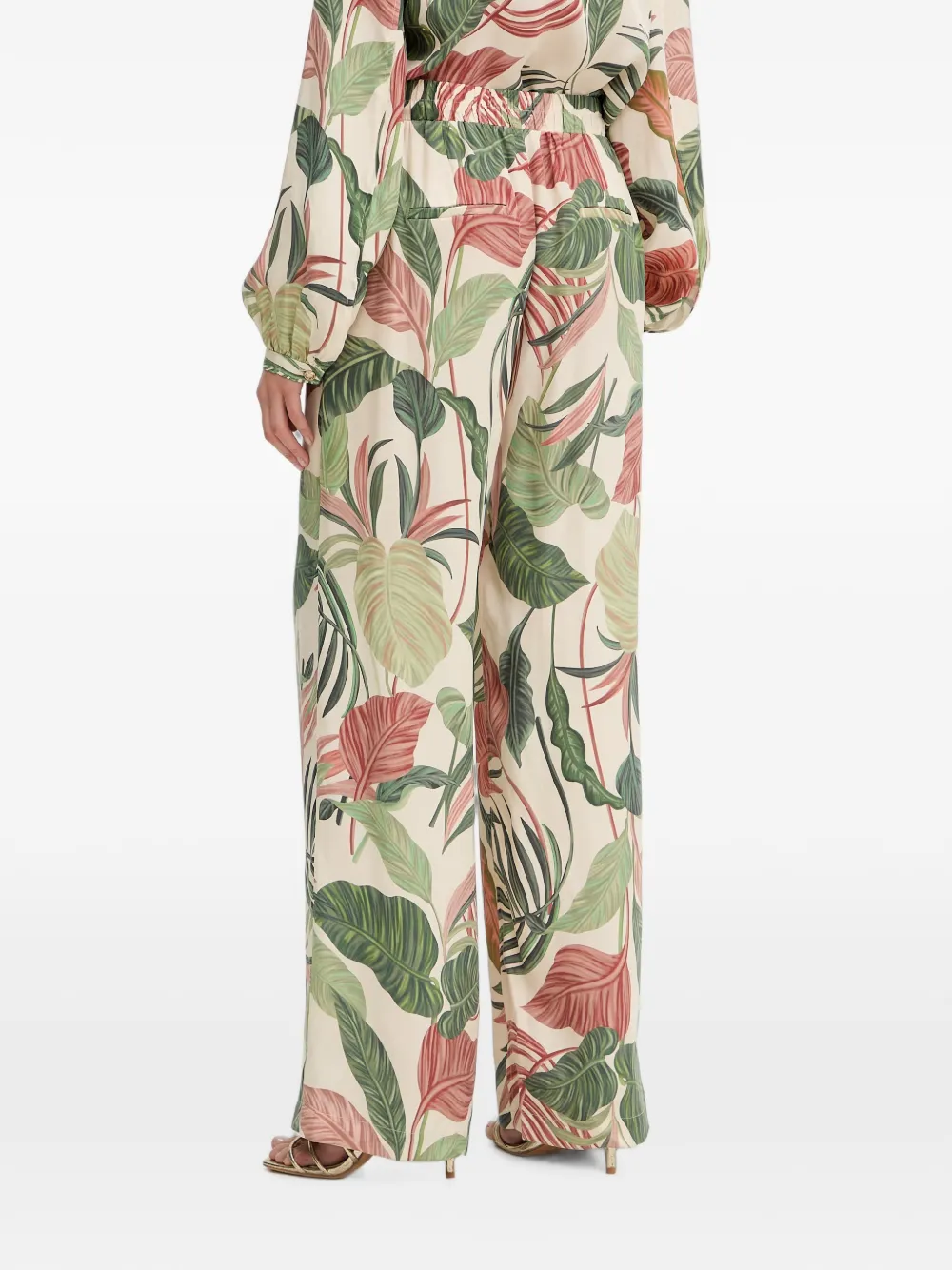 GUESS USA Broek met wijde pijpen Beige