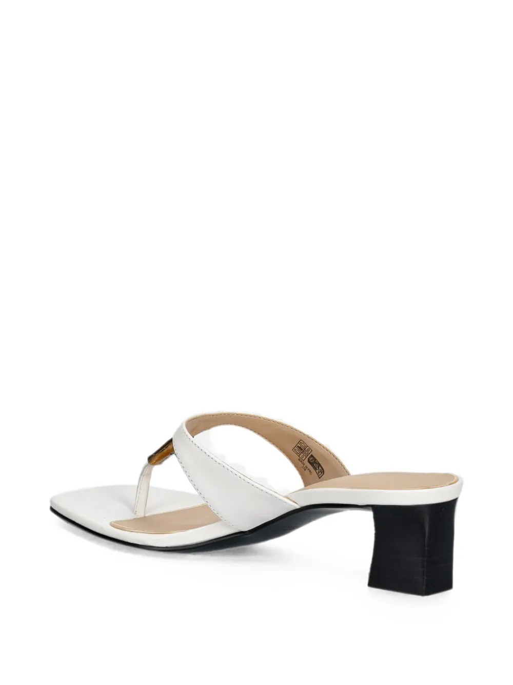 GUESS USA Yaiza logo-plaque square-toe sandals Wit