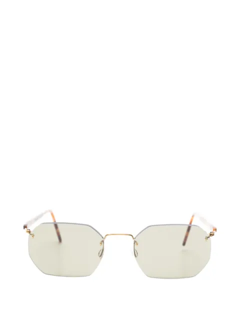 Lindberg rimless geometric-frame sunglasses