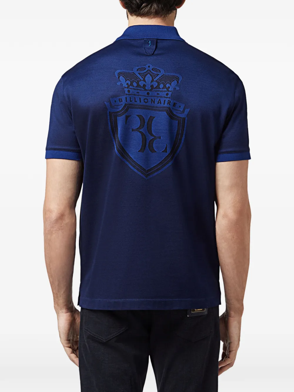 Billionaire Poloshirt met knopen Blauw